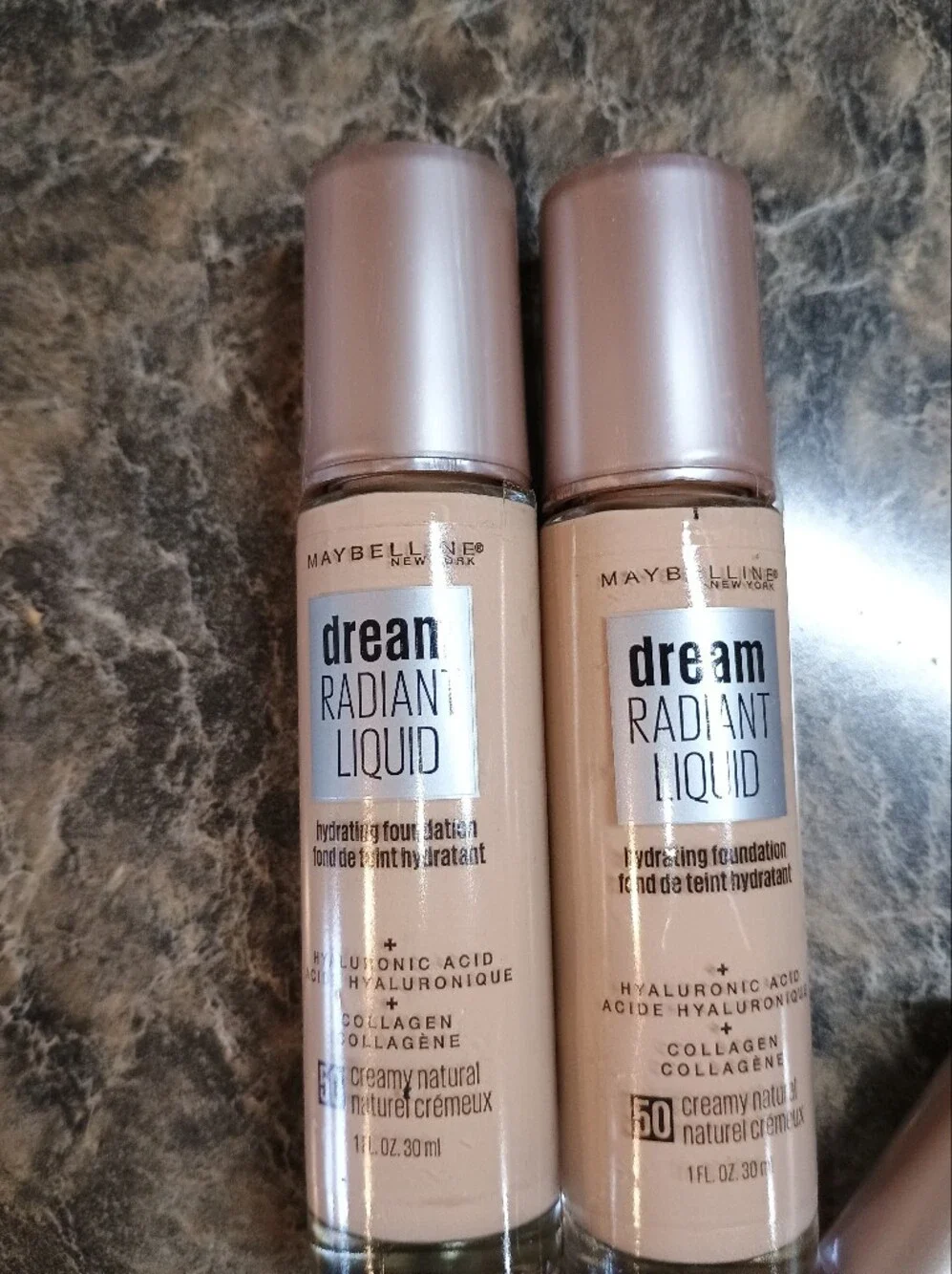 2 x Maybelline Dream Radiant Medium Coverage Foundation, 50 Creamy Natural
